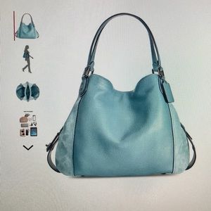 COACH Edie Shoulder Bag 42 in mixed leather